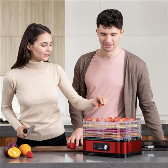 Food Dehydrator, Electric 400W 5 Trays Hydrator Machine with 48H Timer - Picture 2 of 6